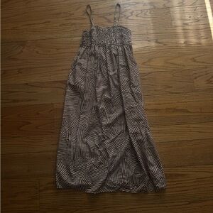 Universal Thread Brown Striped Midi Dress